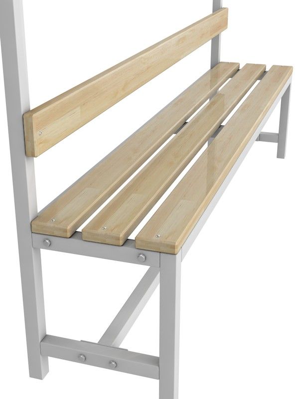 Скамейка для раздевалки c вешалкой односторонняя разборная, 200см  Pioner A16276