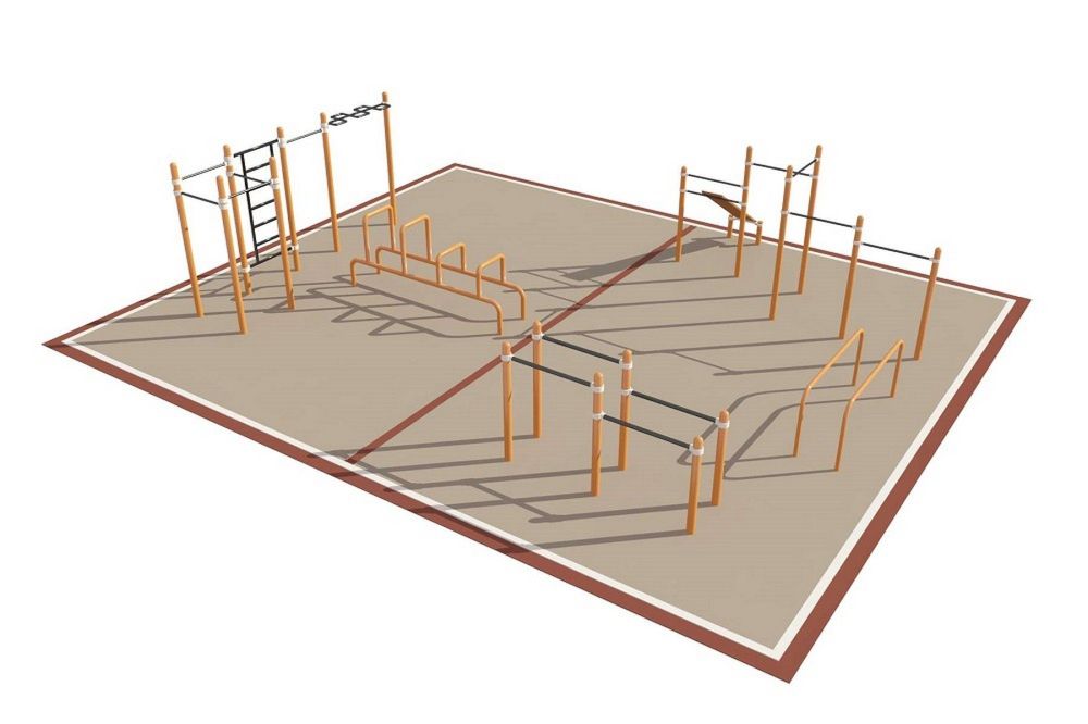 Площадка уличная для воркаут Дворовая Pioner A16758