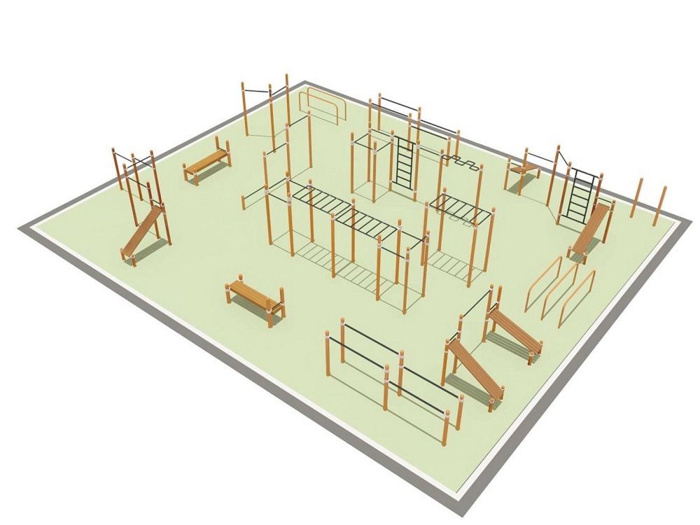 Парковая площадка для Воркаут и WRK   Pioner A16472