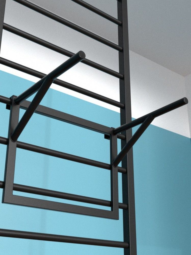 Шведская стенка напольная цельносварная с брусьями  Pioner A16221