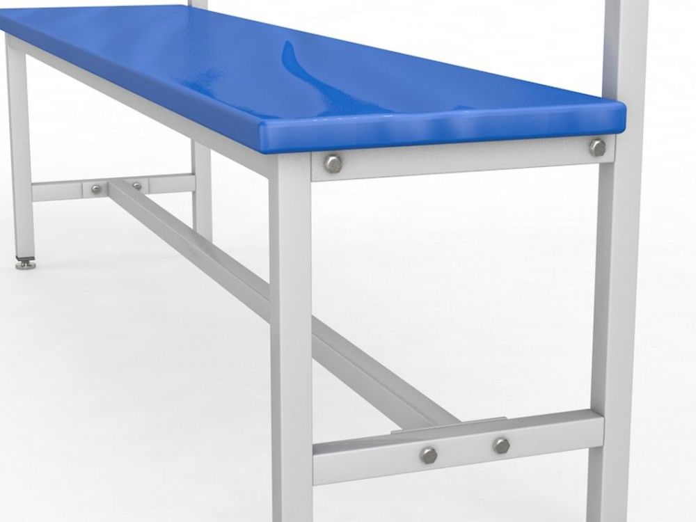 Скамейка для раздевалки со спинкой, мягкая, 300см  Pioner A16298