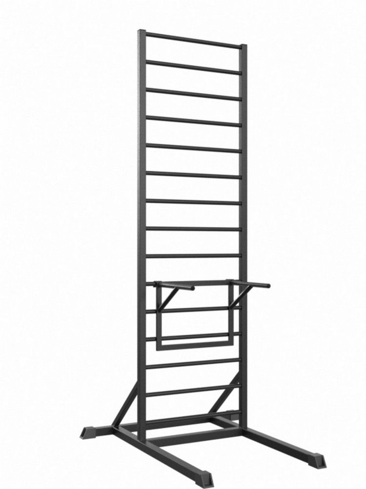 Шведская стенка напольная цельносварная с брусьями  Pioner A16221