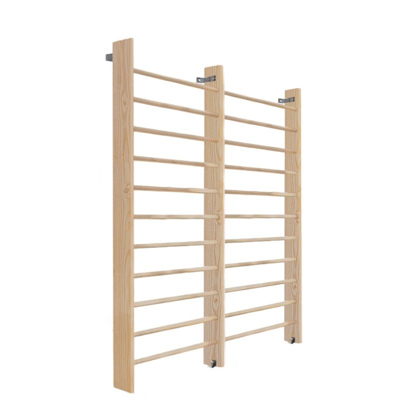 Стенка шведская 2-х секционная 240х200 см, боковина 14 см (массив.сосна) Pioner A15885