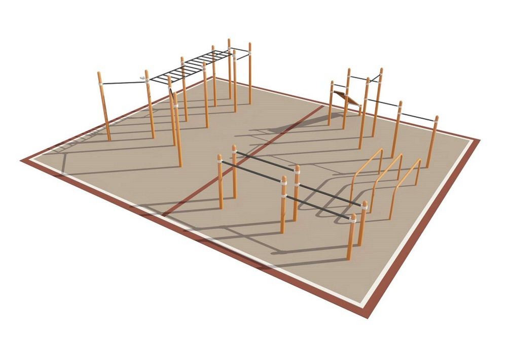 Площадка уличная для воркаут Дворовая  Pioner A16715