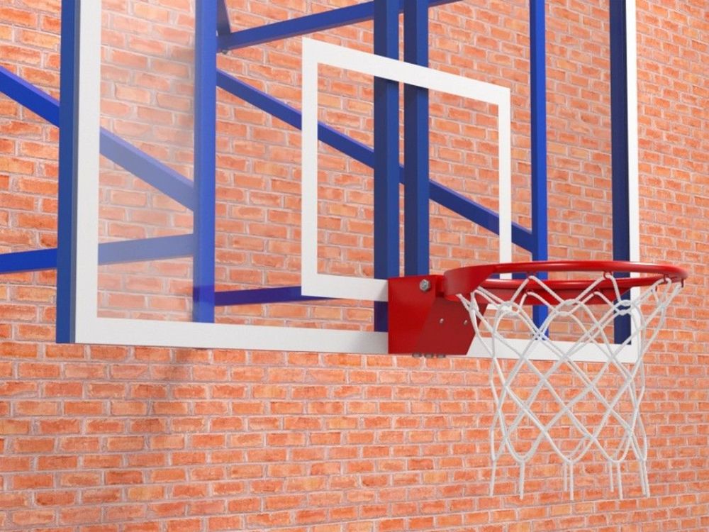 Ферма с выносом 1,2 м с игровым щитом из оргстекла 10 мм и массовым кольцом  Pioner A13324