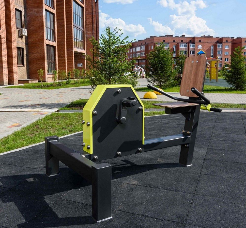 Уличный Велотренажер горизонтальный с безынерционным нагрузочным механизмом  Pioner A17630