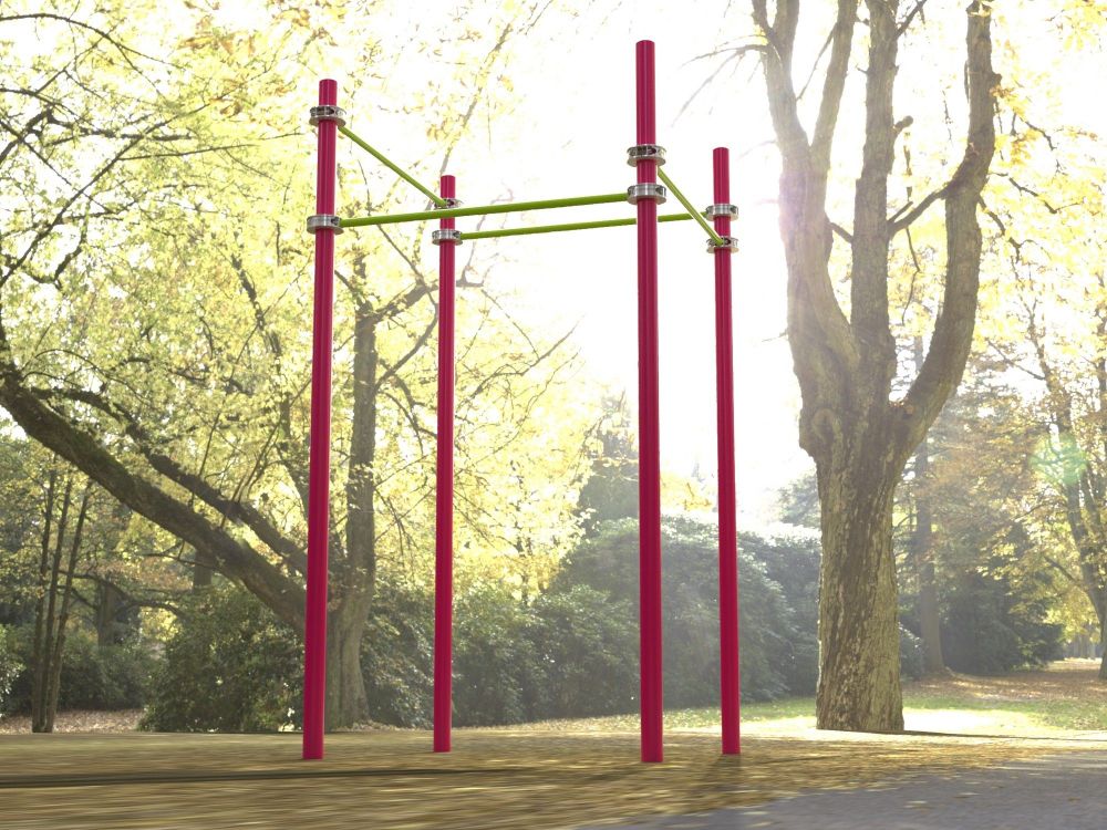 Комплекс турников квадратный для Воркаут  Pioner A17248