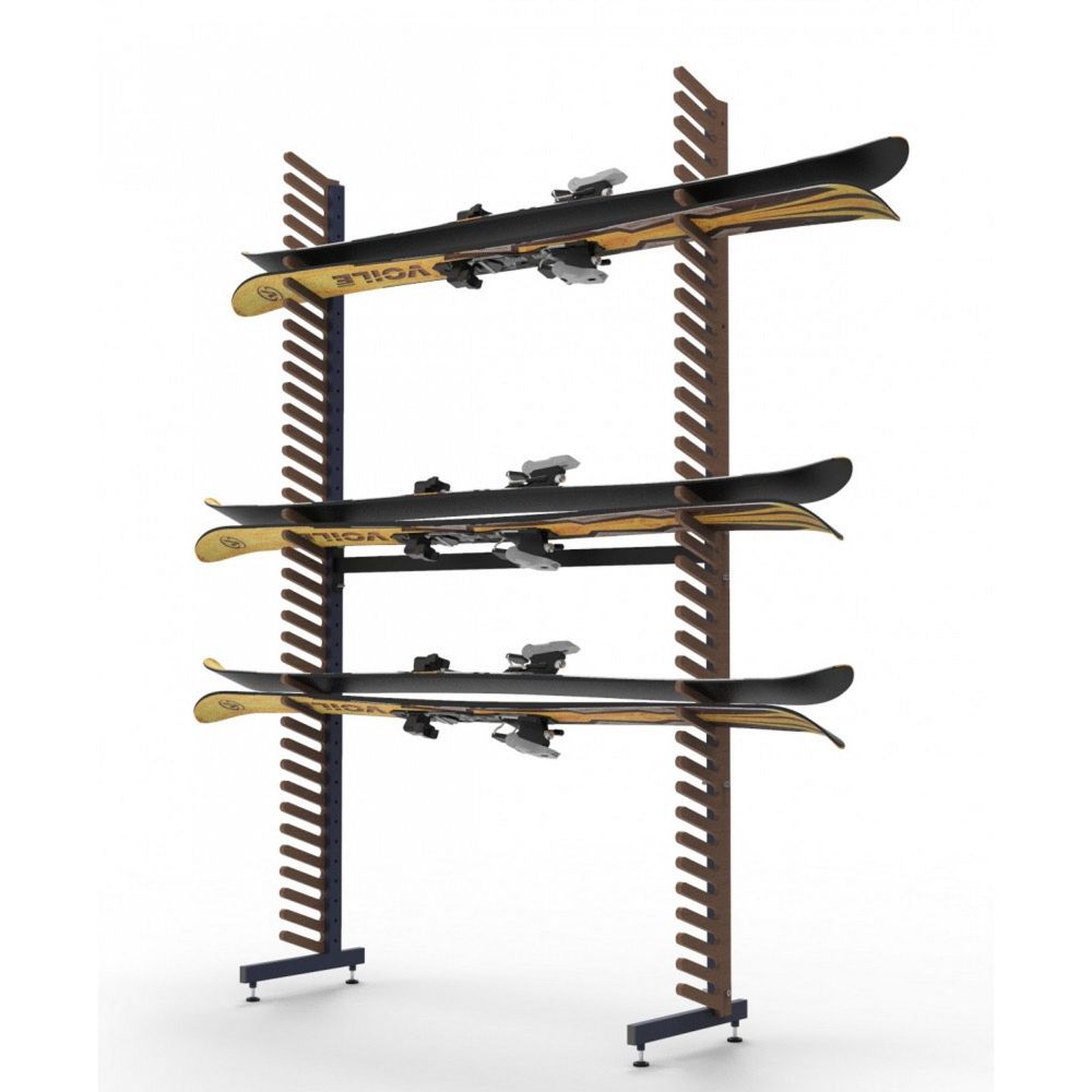 Стеллаж Стандарт для лыж фрирайда, односторонний 205х127х40см  SSF-38