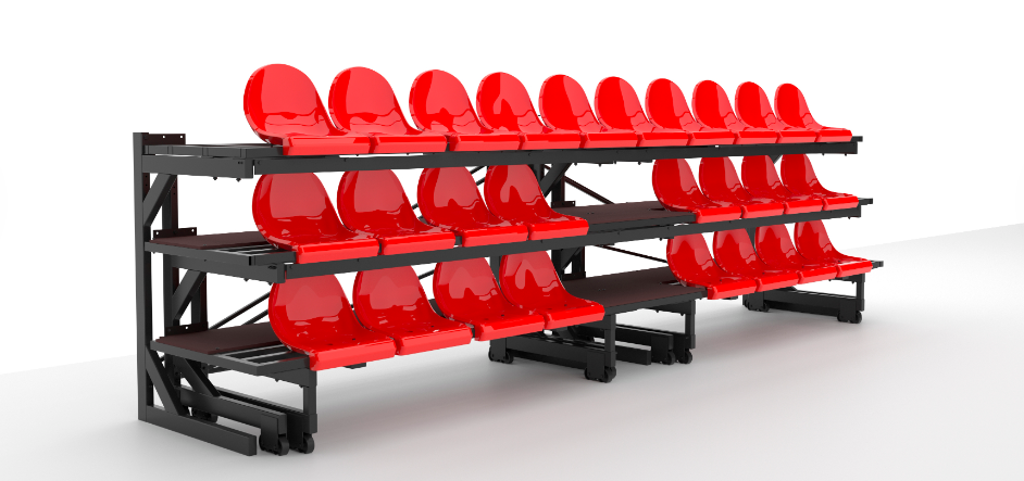 Трибуна трехрядная 26 мест телескопическая Pioner A2506397