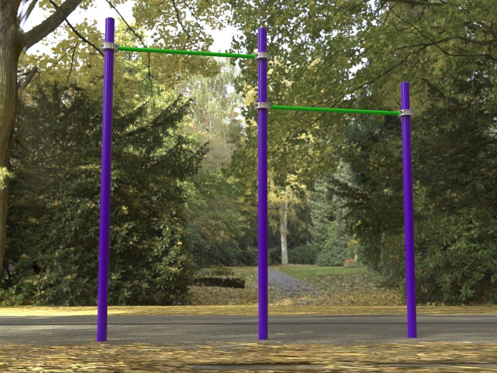 Турник уличный двойной для Воркаут Pioner A17261