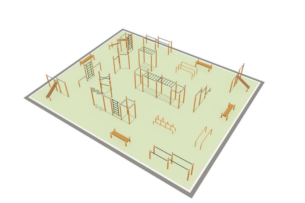 Парковая площадка для Воркаут и WRK  Pioner A16460