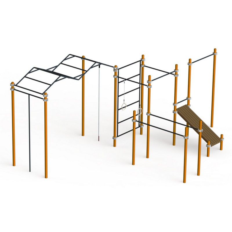 Комплекс для занятий Воркаут с рукоходом Зигзаг  Pioner A16704