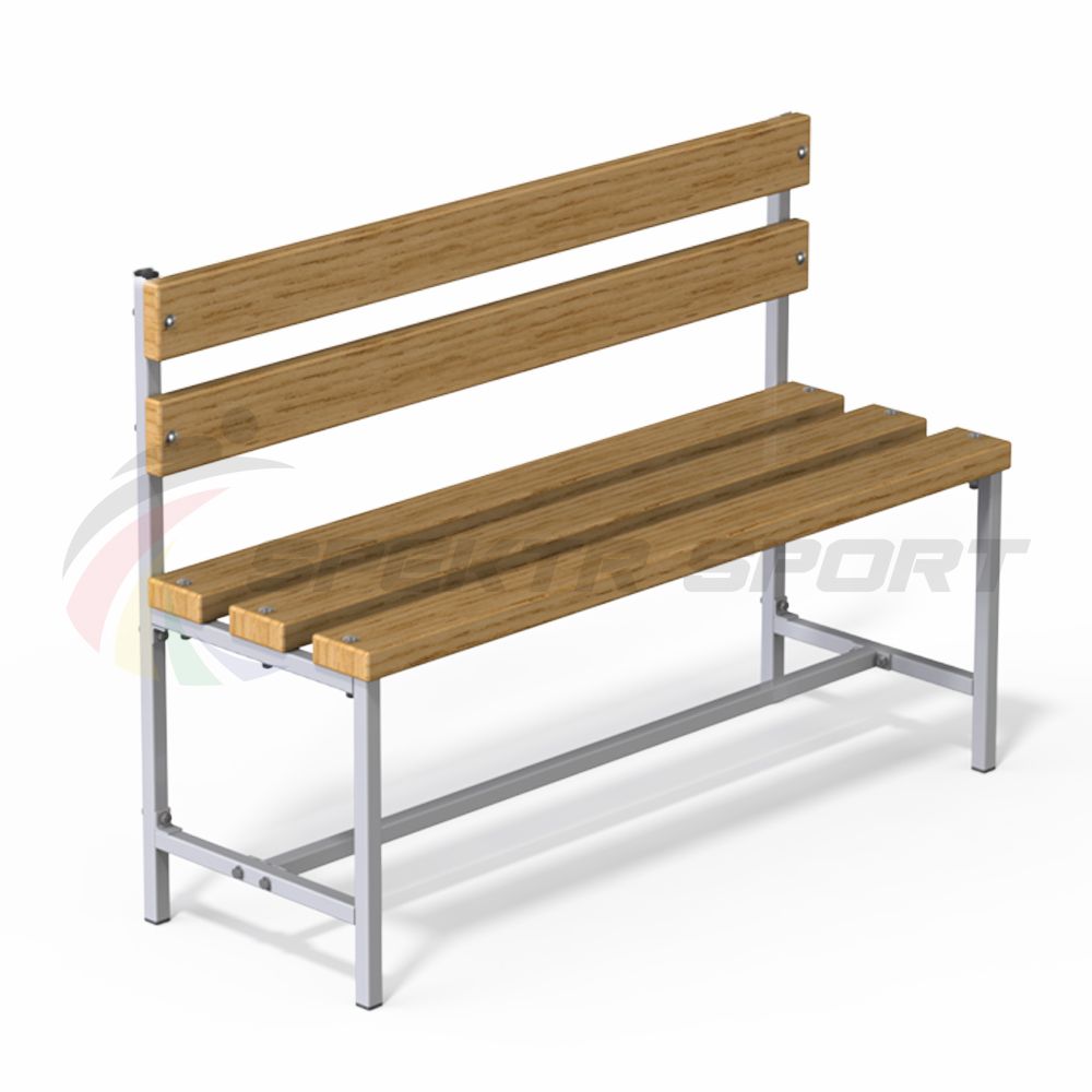 Скамейка для раздевалок со спинкой, 250 см  цельная Pioner A17184