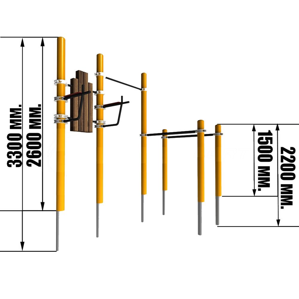 Комплекс для занятий Воркаут Pioner A16665