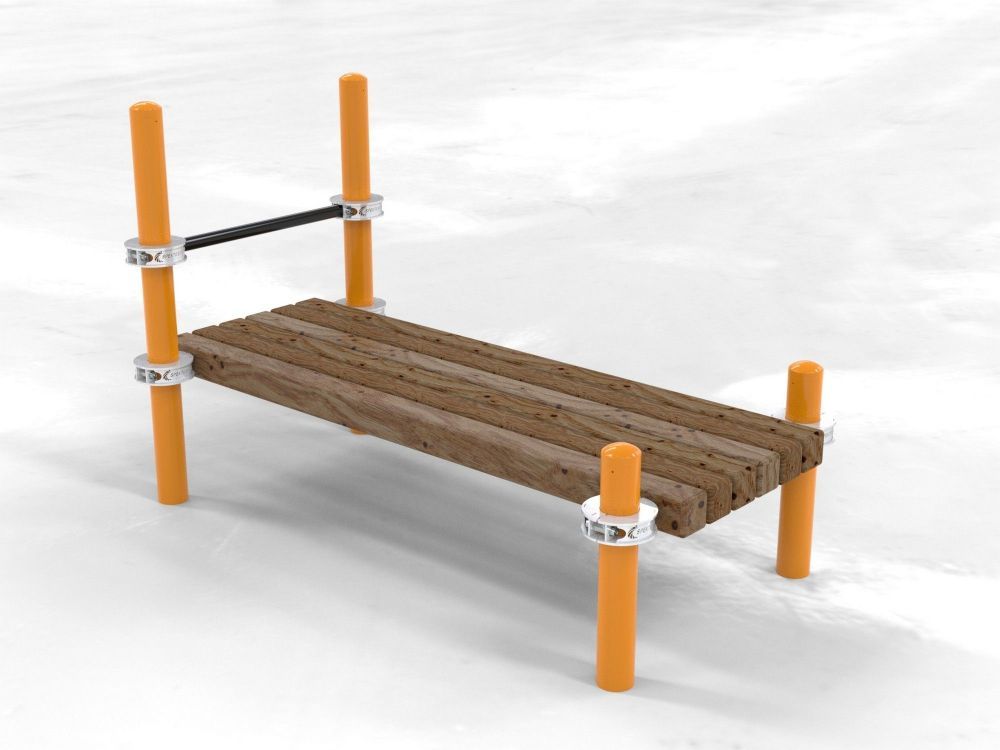 Лавочка Воркаут для пресса с перекладиной  Pioner A17360