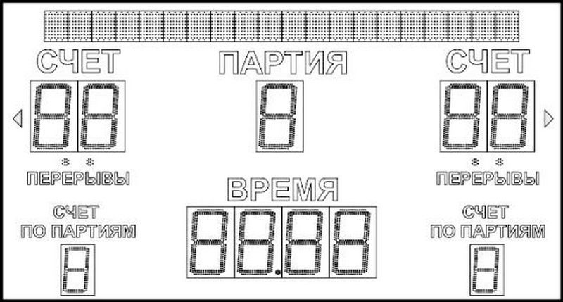 Табло волейбольное электронное 300x160x13  Pioner A13717