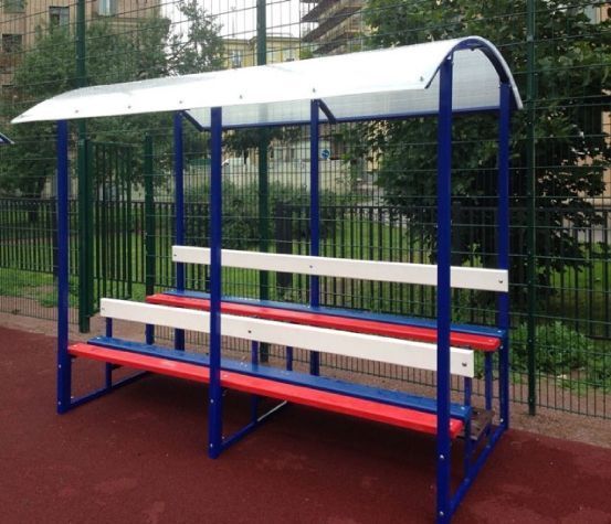 Трибуна на 12 человек с козырьком (брус) Pioner 1541347