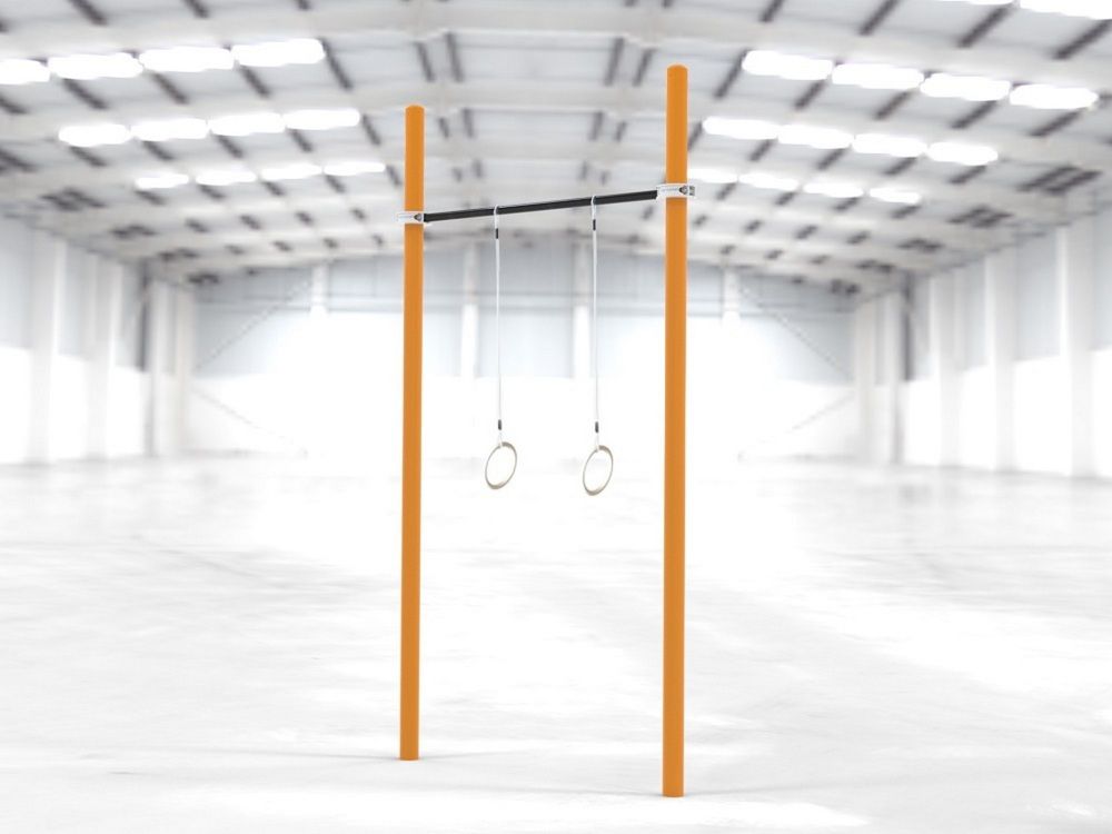 Турник классический для занятий Воркаут с кольцами Pioner A17359