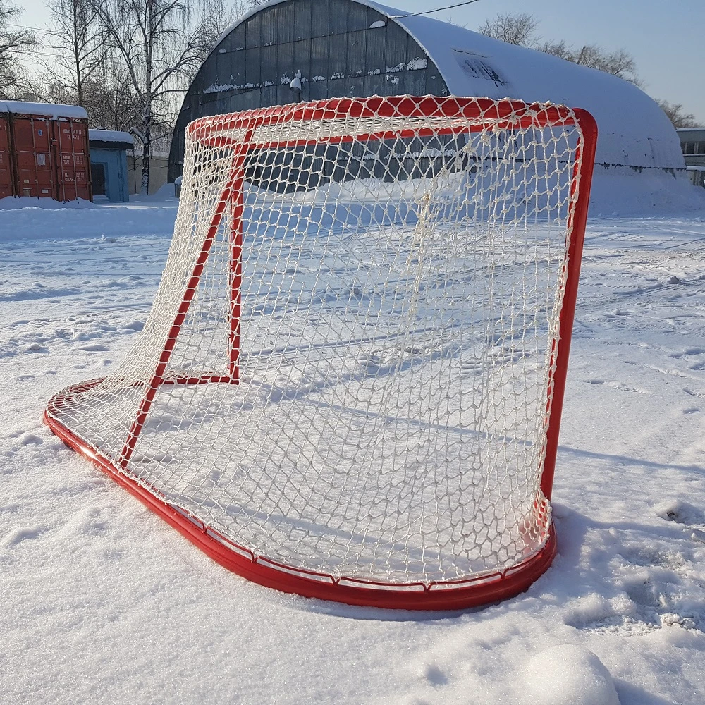 Ворота хоккейные соревновательные, цельносварные, под эластичные фиксаторы