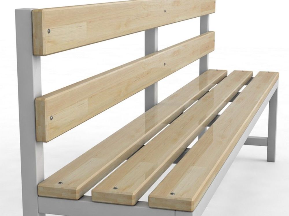 Скамейка для раздевалки со спинкой, 300см  Pioner A16278