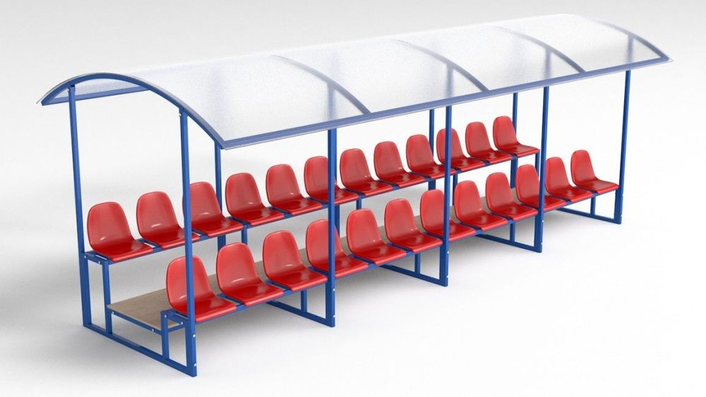 Трибуна с навесом (6,5х2 м, с 24 посадочными местами)  Pioner A13587