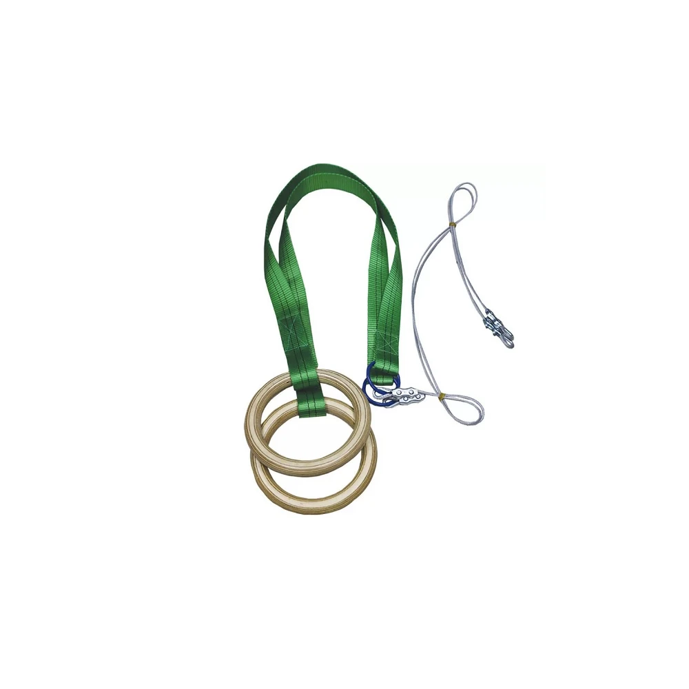 Кольца гимнастические с тросом, длина подвеса 3 м