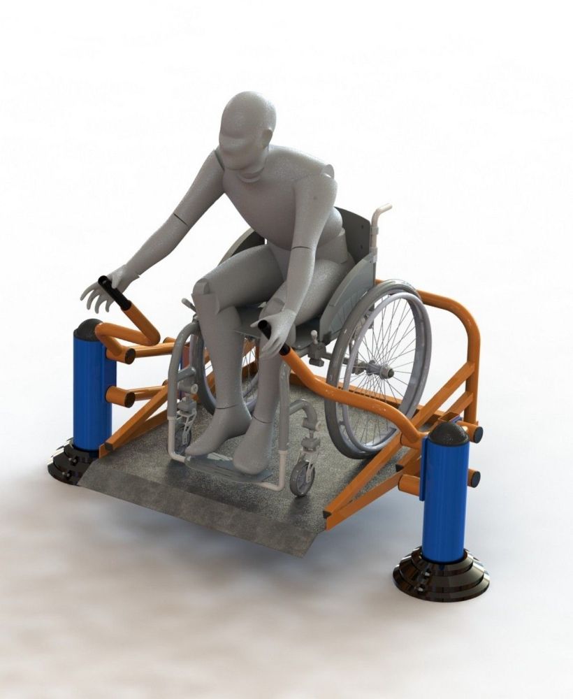 Тренажер уличный для людей с ОВЗ Жим на платформе Pioner A11850