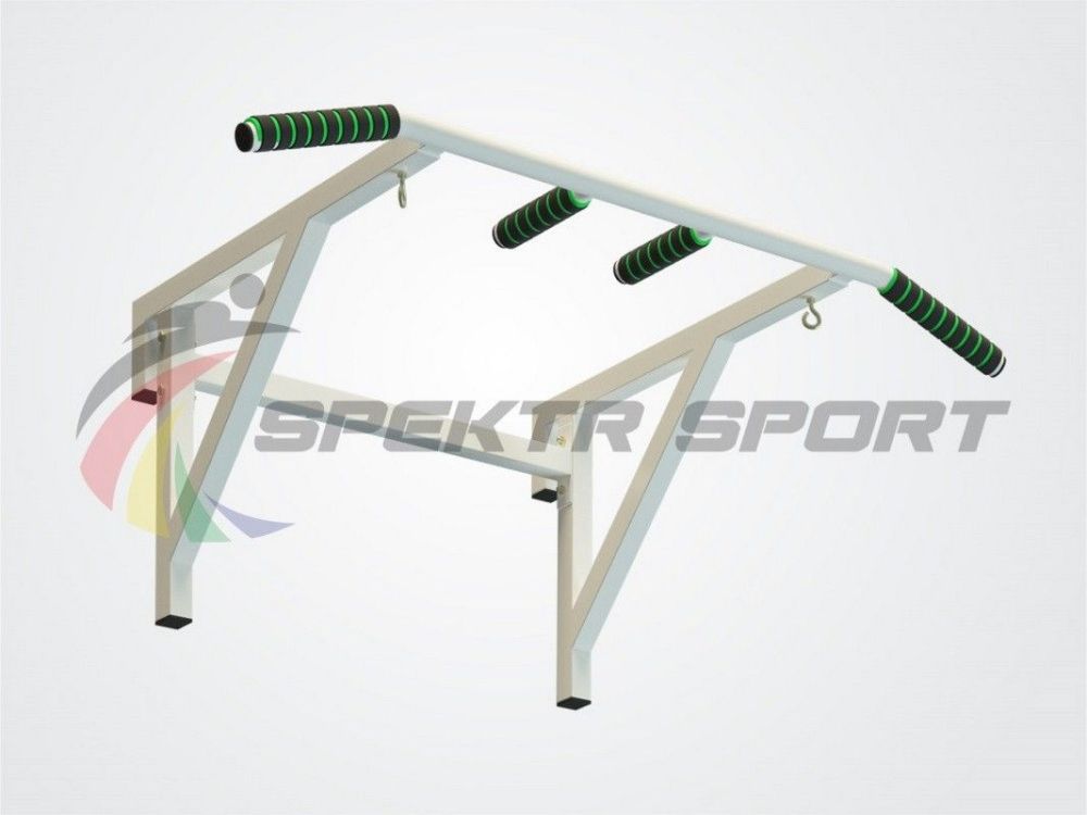 Турник навесной на гимнастическую стенку, белый Pioner A12183