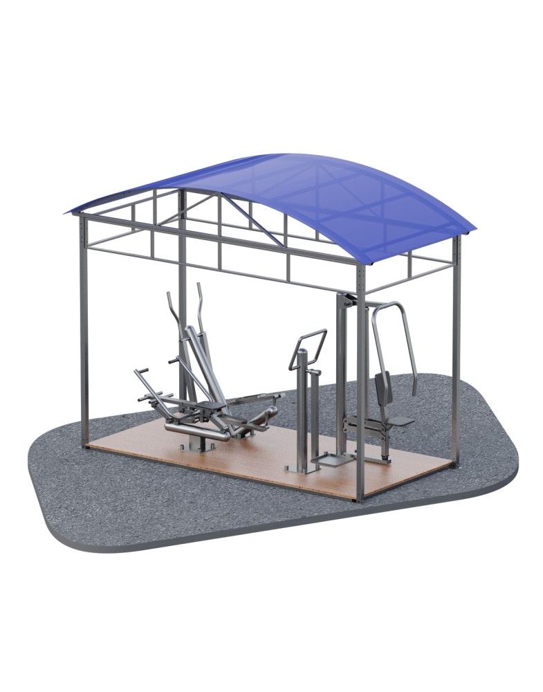Модульный навес 4х2 на 4 тренажера  Pioner A15507
