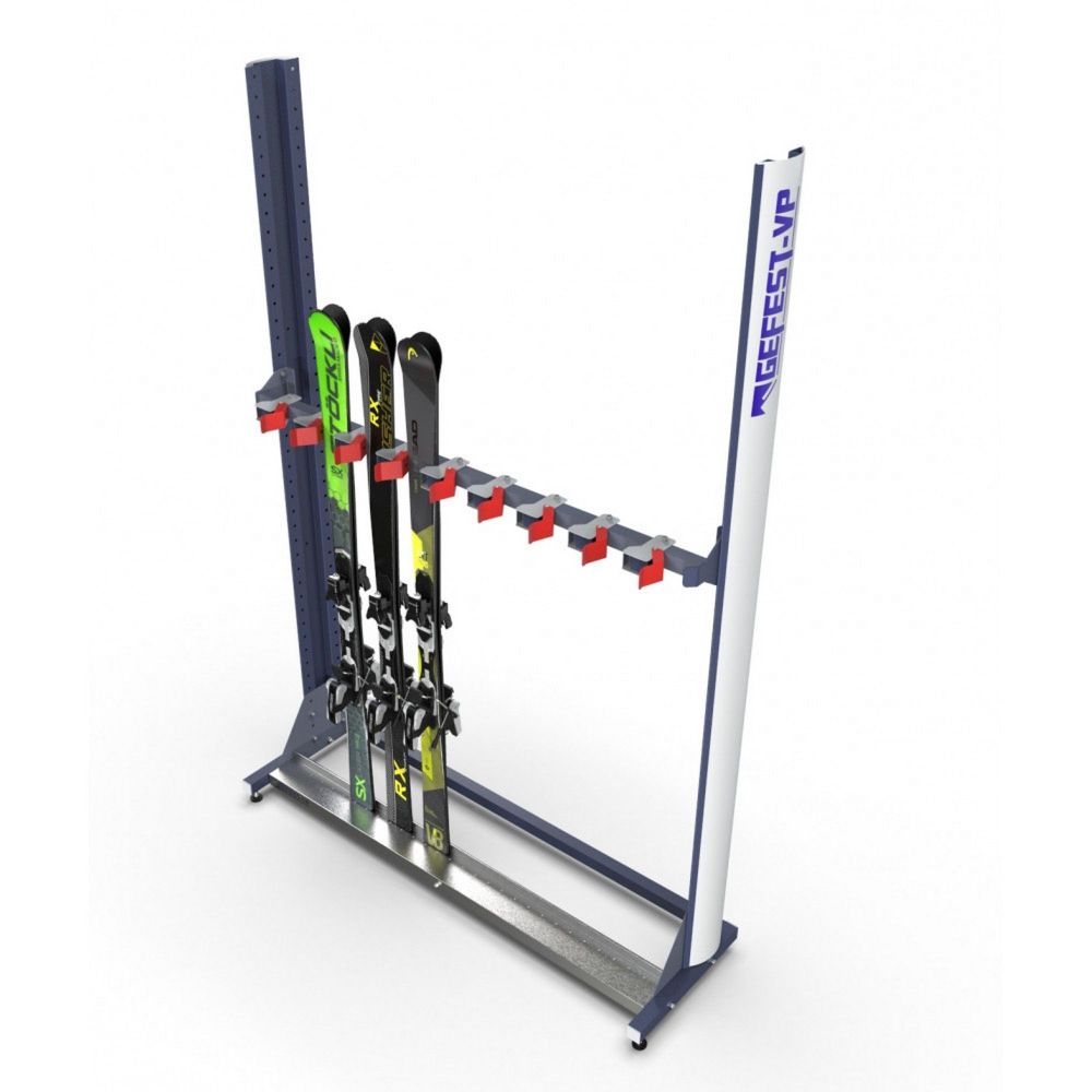 Стеллаж ClipS для горных лыж, односторонний 219х155х45см  ClipS-9