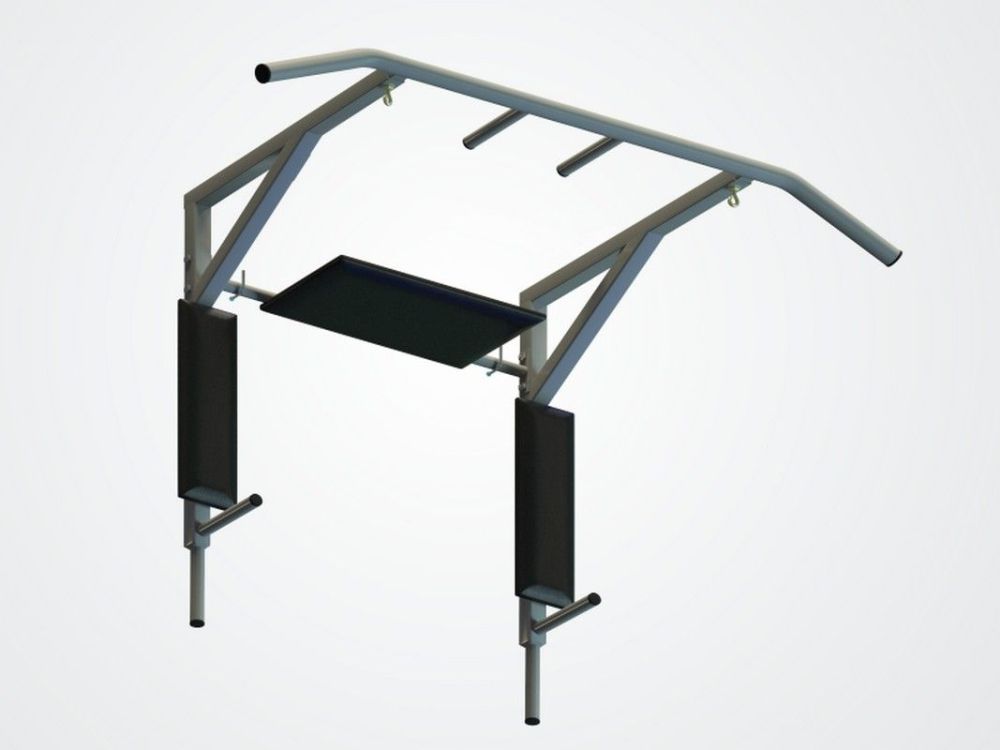 Турник-брусья-пресс, серый Pioner A17160