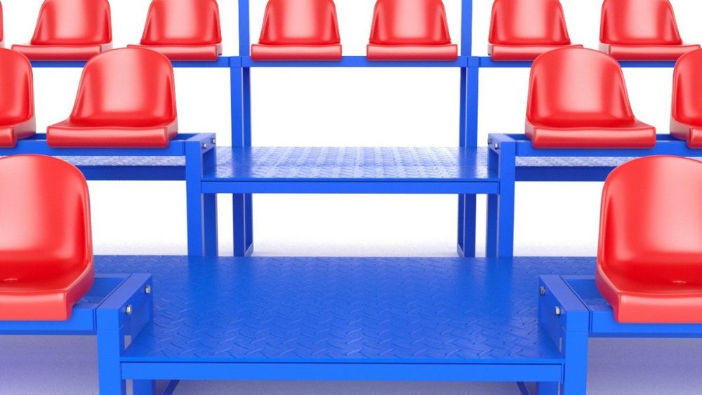 Трибуна с сидениями, пятирядная, с ограждением  Pioner A13598