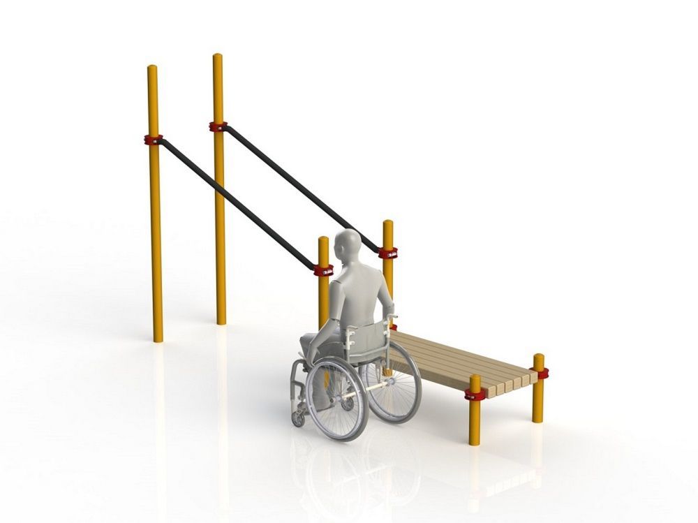 Брусья параворкаут в подъем со скамьей Pioner A11798