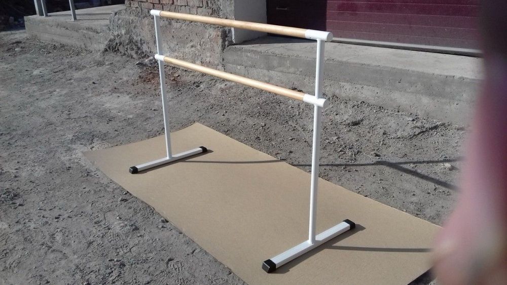 Станок хореографический двухрядный напольный мобильный (береза) 1,5 м Pioner A14589