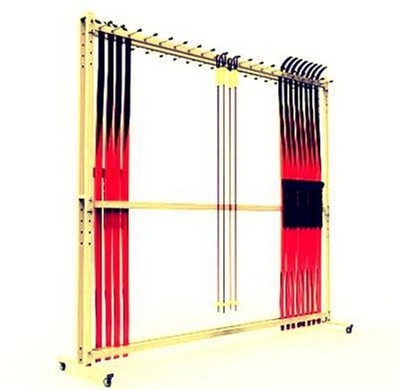 Стеллаж для лыж мобильный + вешалка для палок на 26 пар  Pioner A14390