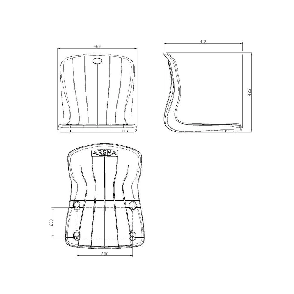 Сиденье пластиковое Арена