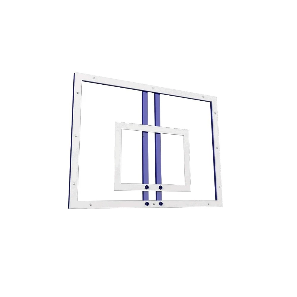 Щит баскетбольный игровой цельный из оргстекла 8 мм, 1800х1050 мм. на металлической раме  Pioner A10093