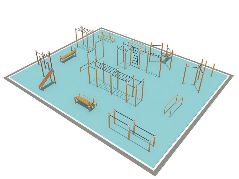 Районная площадка для Воркаут и WRK  Pioner A16453