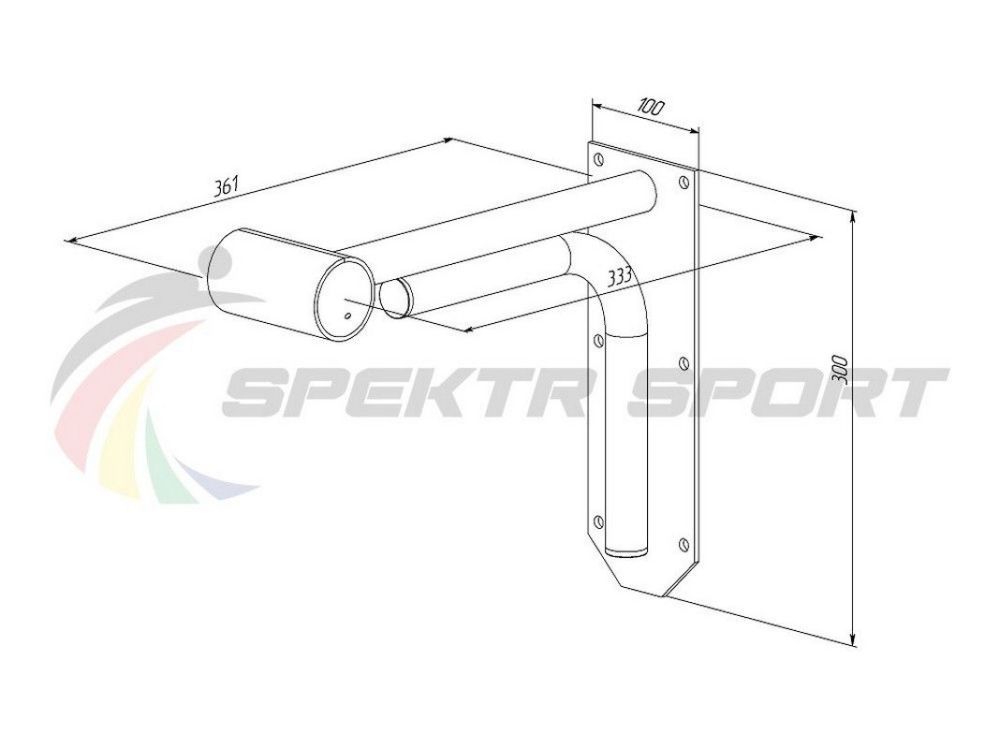Хореографический станок пристенный однорядный   Сосна Pioner A14206