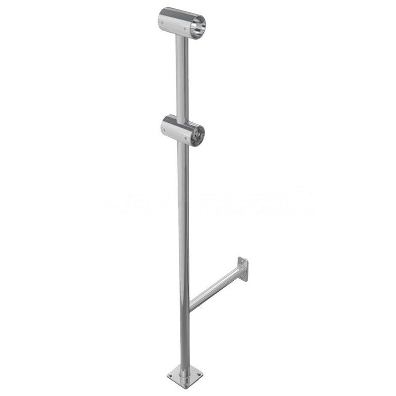 Опора балетного станка  двухрядного пристенно-напольного  из нержавеющей стали Pioner A14162