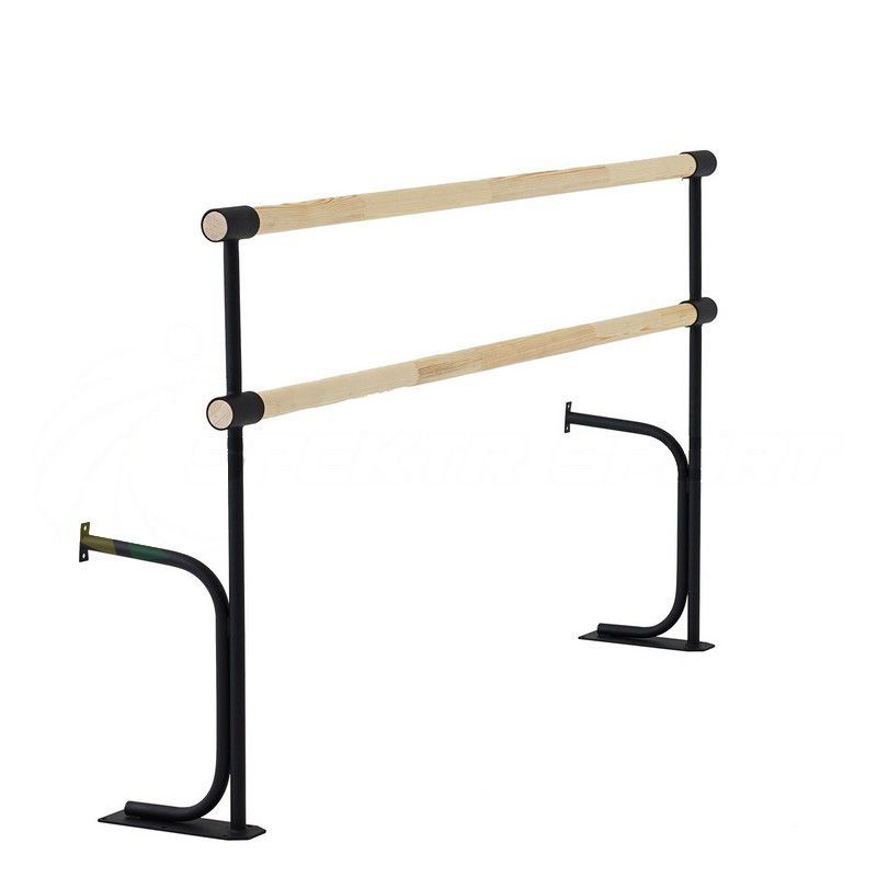 Хореографический станок двухрядный стена-пол   Дуб Pioner A14048