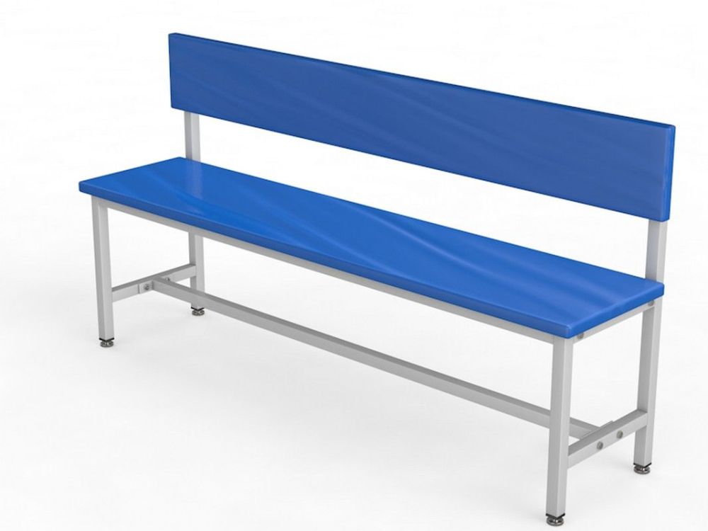 Скамейка для раздевалки со спинкой, мягкая, 250см  Pioner A16309