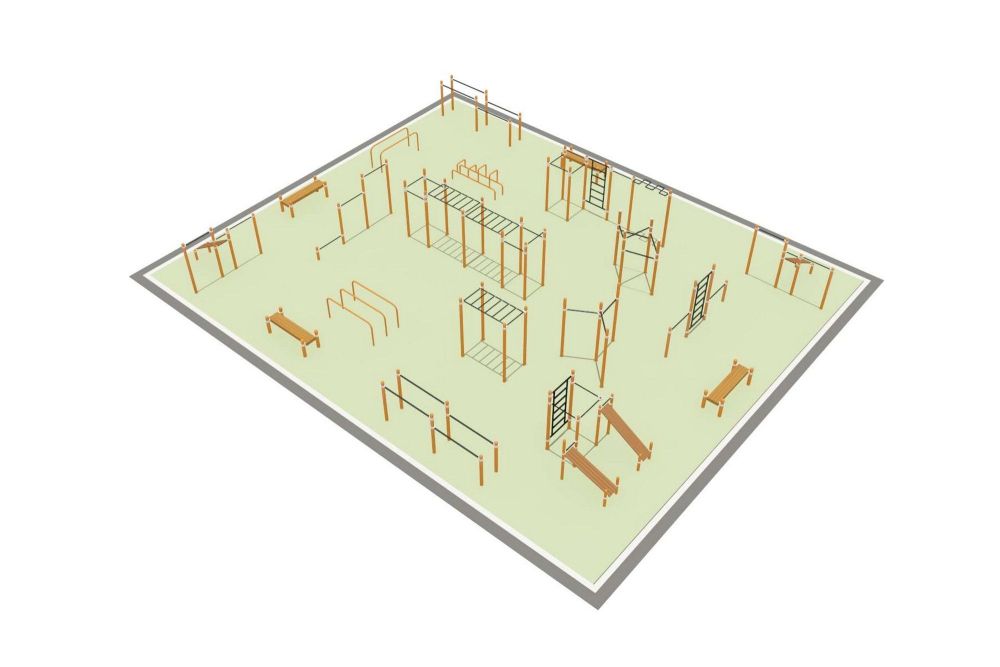 Парковая площадка для Воркаут и WRK Pioner A16596