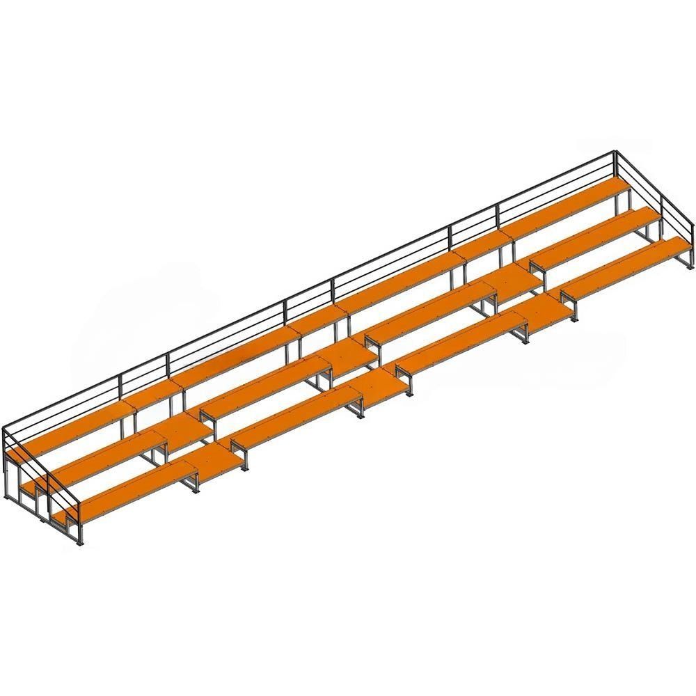 Трибуна для зрителей 3 ряда на 66 мест с перилами