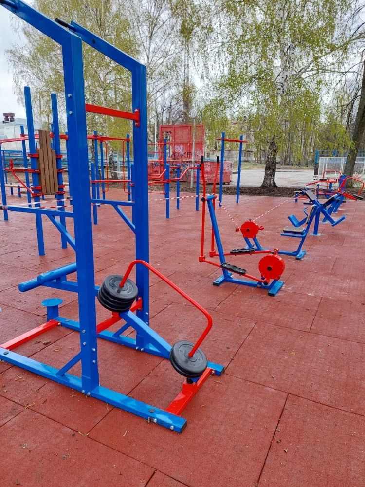 Уличный силовой тренажер для подтягивания и отжимания на брусьях с противовесом  Pioner A17299