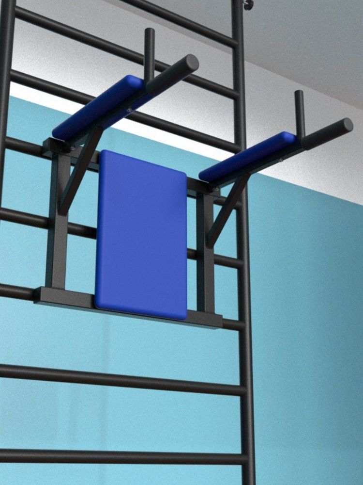 Шведская стенка враспор с регулировкой высоты с брусьями-пресс Pioner A16201