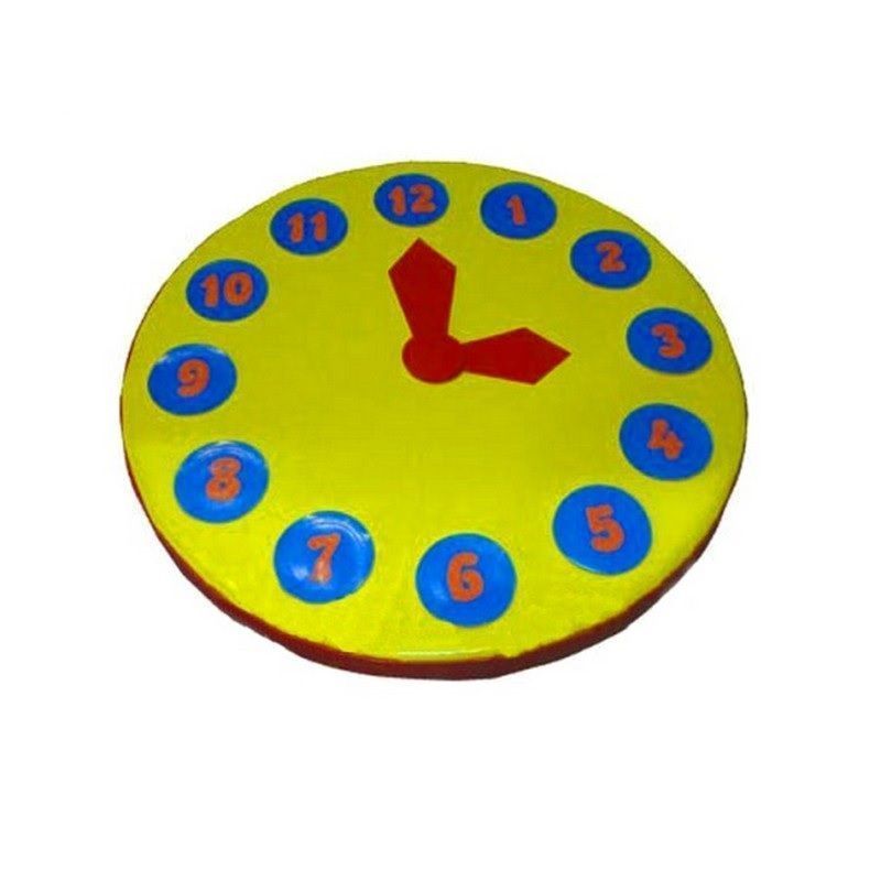 Мат круглый детский Часики D100х10см винилискожа  Pioner A10303