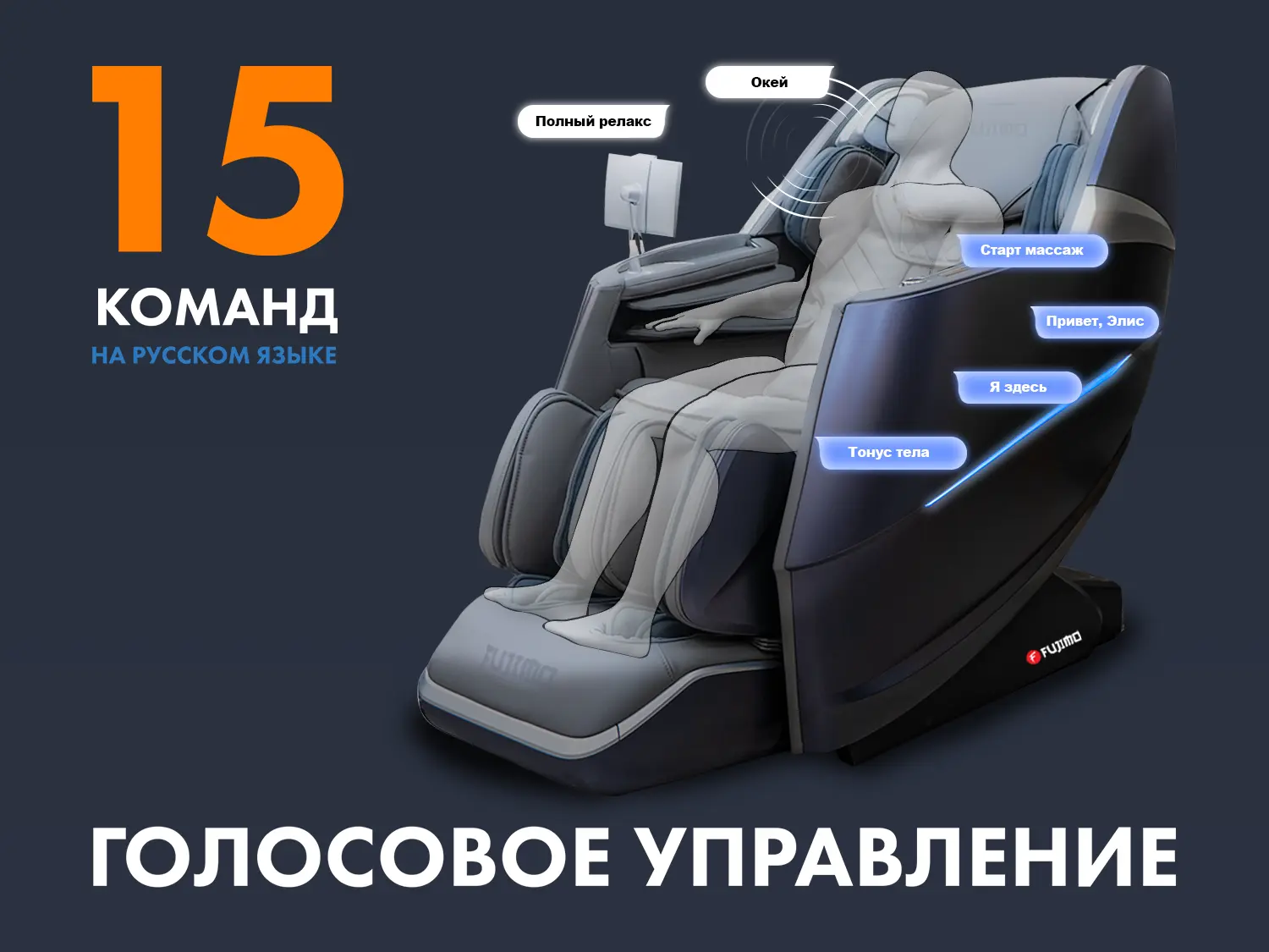Массажное кресло FUJIMO 氣 Combat 4D Коричневый
