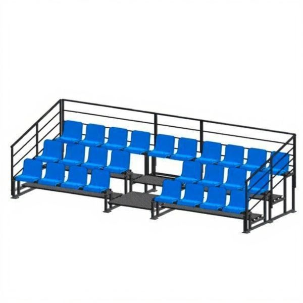Трибуна для зрителей 3 ряда на 26 мест с перилами