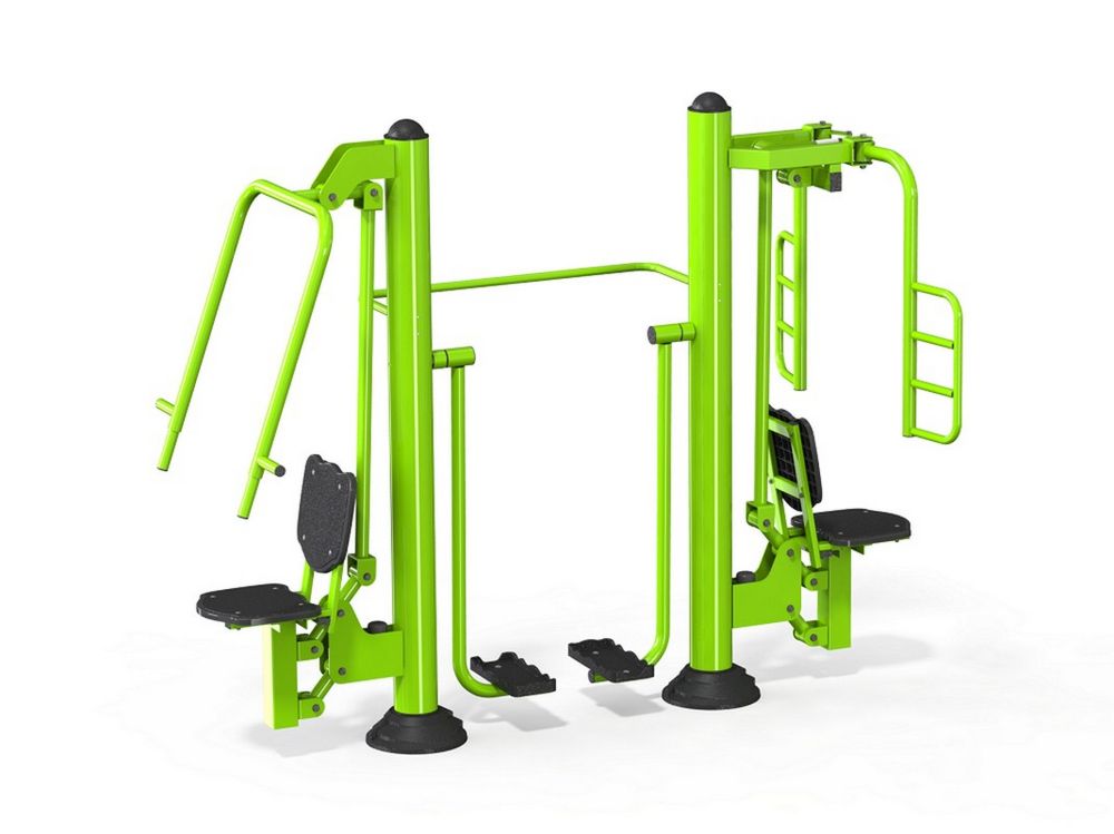 Уличный тренажер взрослый Бабочка+Шагоход+Жим от груди для троих Pioner A16928